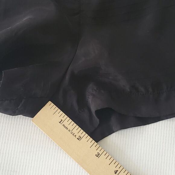 T Alexander Wang Shorts Black Cupro Blend High Rise Classic Designer Preppy - Picture 9 of 11